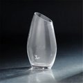 Diamond Star Diamond Star 64008 12 x 3.5 x 7 in. Angled Rim Vase; Clear 64008